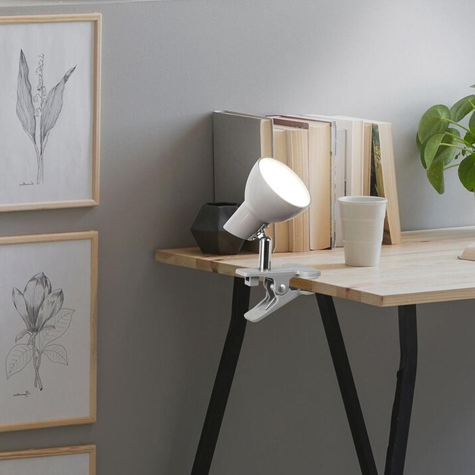 NOAH, CLIP LAMP, GREY, IN-BUILT LED 5W 360LM 3000K, CABEL SW