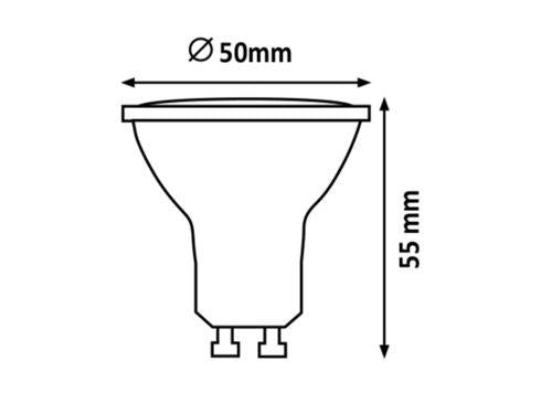 SMD-LED GU10 LIGHTSOURCE, 7W, 550LM, 4000K, D50XH55 MM 38D