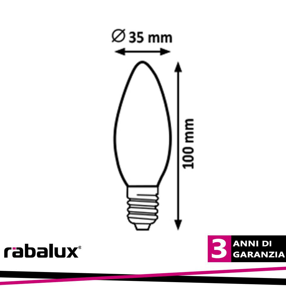 FILAMENT-LED E14 4W 4000K 350LM D35 X H1