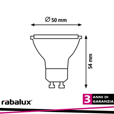 SMD-LED GU10 LIGHTSOURCE 7W 540LM 3000K D50 X H54 MM