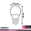 SMD-LED E27 G45 LIGHTSOURCE, 5W, 415LM, 4000K, D45 X H78 MM,
