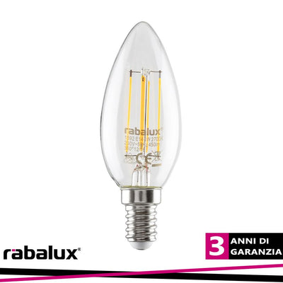 FILAMENT-LED E14 C35 LIGHTSOURCE, 4W, 470LM, 4000K, D35 X H1