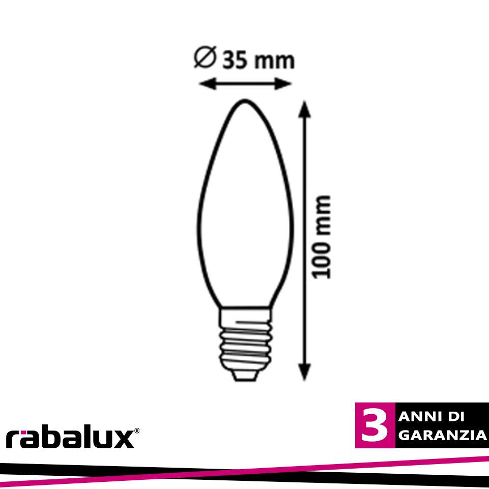 FILAMENT-LED E14 C35 LIGHTSOURCE, 4W, 470LM, 4000K, D35 X H1