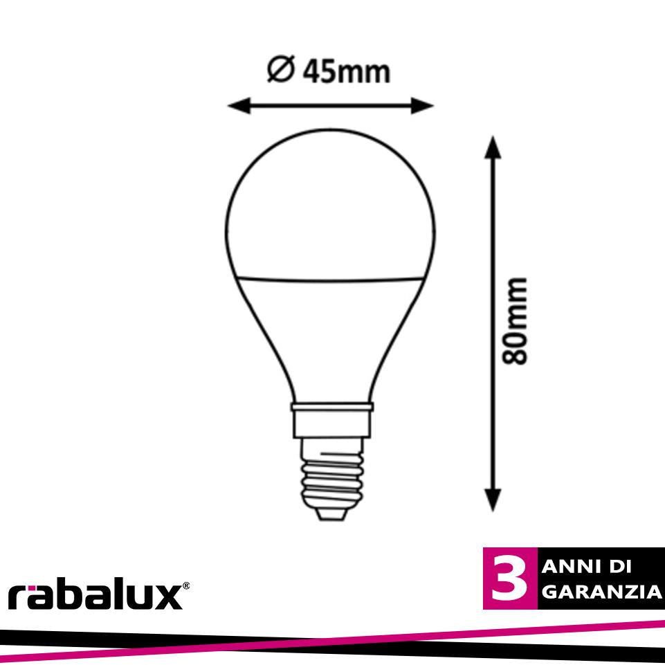 BULB LED E14 G45 8W 3000K 760LM