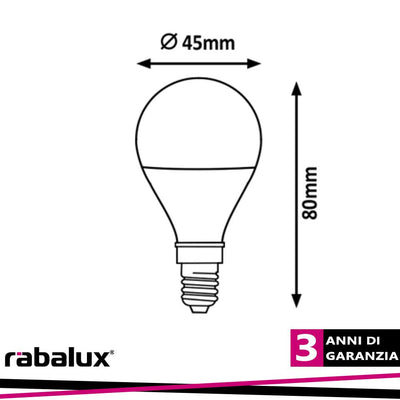 BULB LED E14 G45 8W 3000K 760LM