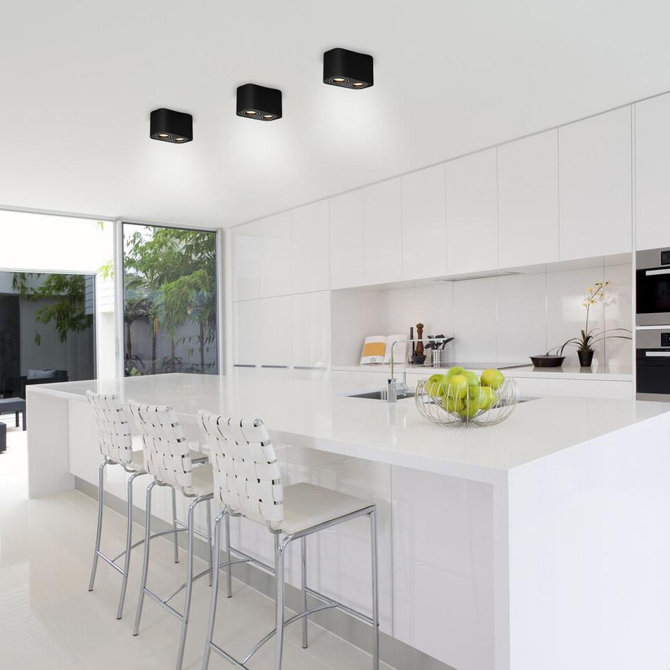 KOBALD, INDOOR ALUMINIUM CEILING LAMP, RECTANGLE DOWNLIGHT 1
