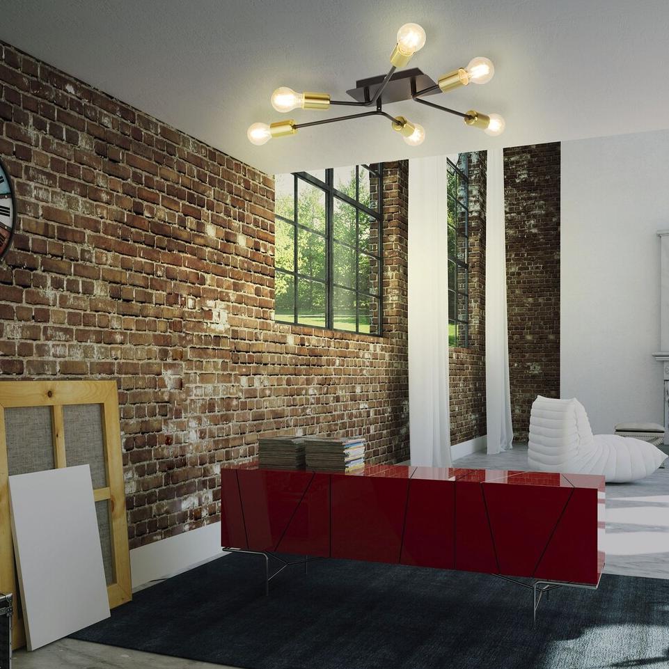 LANNY, INDUSTRIAL STYLE WALL OR CEILING LAMP