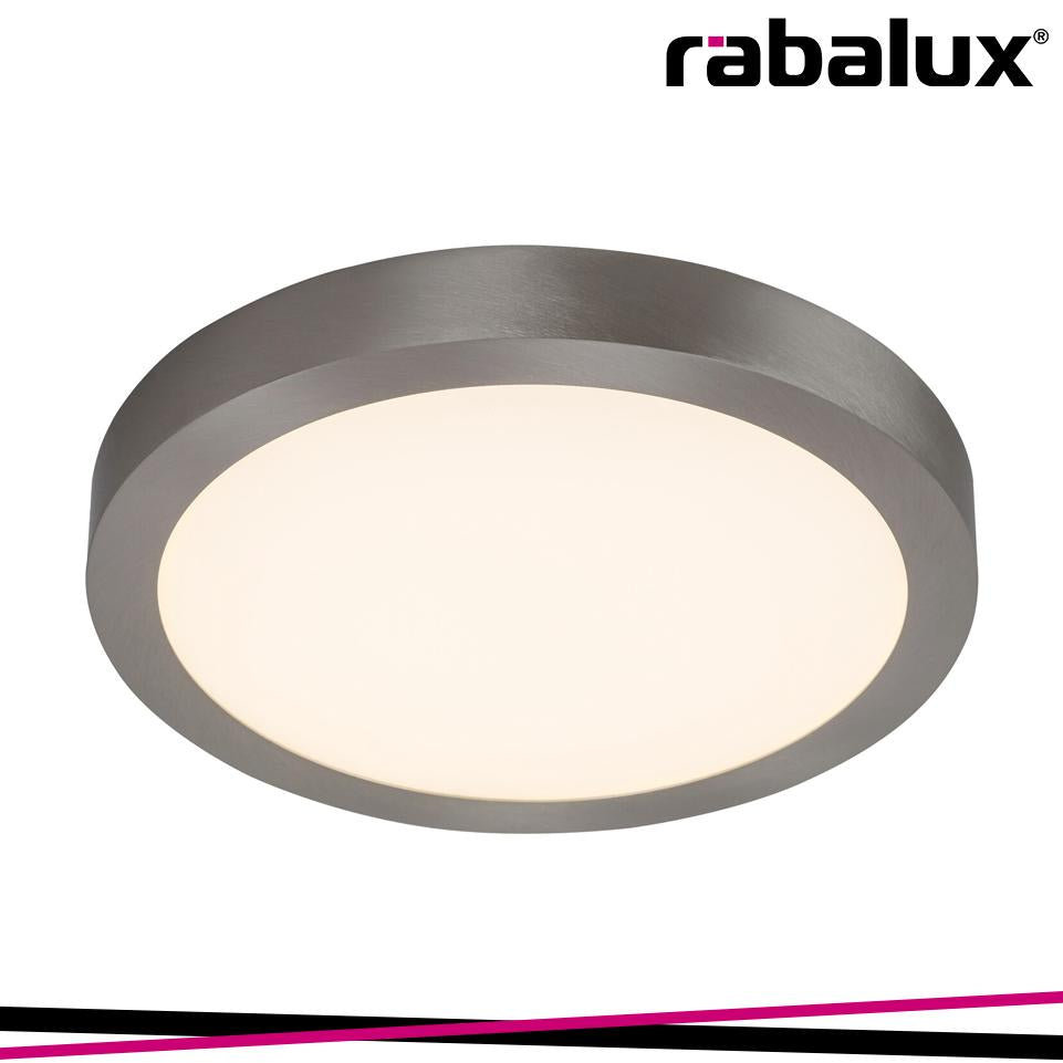 LOIS, SURFACE MOUNTED, SATIN CHROME ROUND LAMP WITH IN-BUILT
