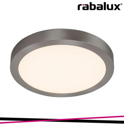 LOIS, SURFACE MOUNTED, SATIN CHROME ROUND LAMP WITH IN-BUILT