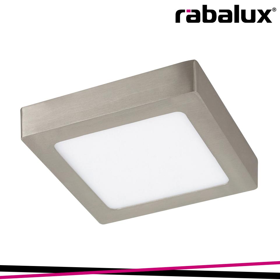 LOIS, SURFACE MOUNTED, SATIN CHROME SQUARE LAMP WITH IN-BUIL