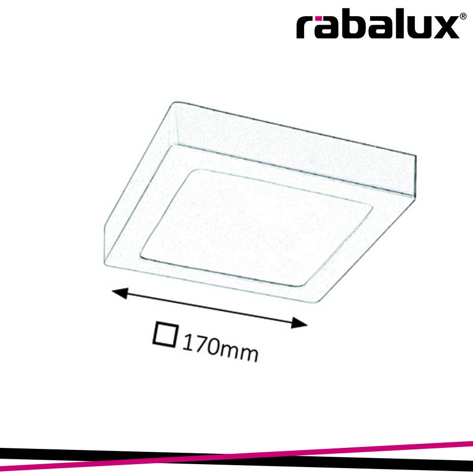 LOIS, SURFACE MOUNTED, SATIN CHROME SQUARE LAMP WITH IN-BUIL