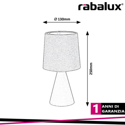 NALANI, VELVET TABLE LAMP, GREY, E14 1XMAX40W, CABLE COLOR B