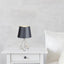 BLANKA, TABLE LAMP, METAL, TEXTILE, E14 1XMAX 40W, CHROME, G
