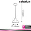 OWEN, TRENDY BLACK PENDANT WITH WHITE FINISH INSIDE
