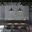 OWEN, TRENDY BLACK PENDANT WITH WHITE FINISH INSIDE