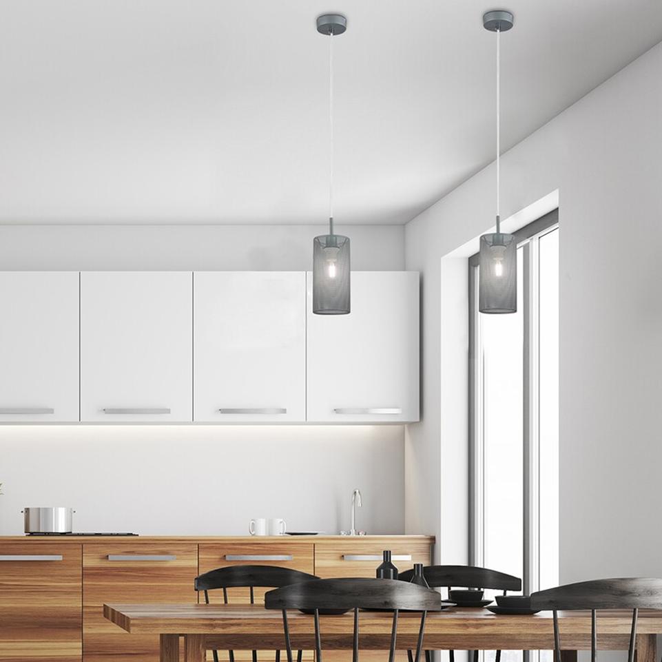 CALLIA, METAL PENDANT LAMP, E14 1X MAX 25W, GREY