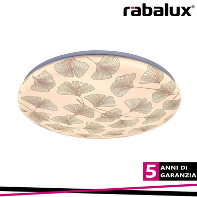 BENITA, LED CEILING LAMP, WHITE MATT GINGKO PATTERN, 18W 900