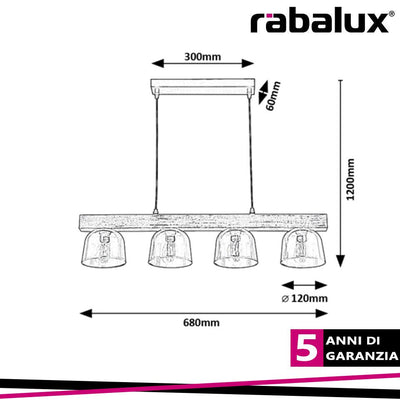 CARDAMOM, INDOOR PENDANT LAMP, E14 4X MAX 40W, MATT BLACK, W