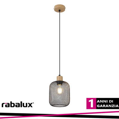 GRENDEL, INDOOR METAL PENDANT LAMP, E27 1X MAX 60W, BEECH WO