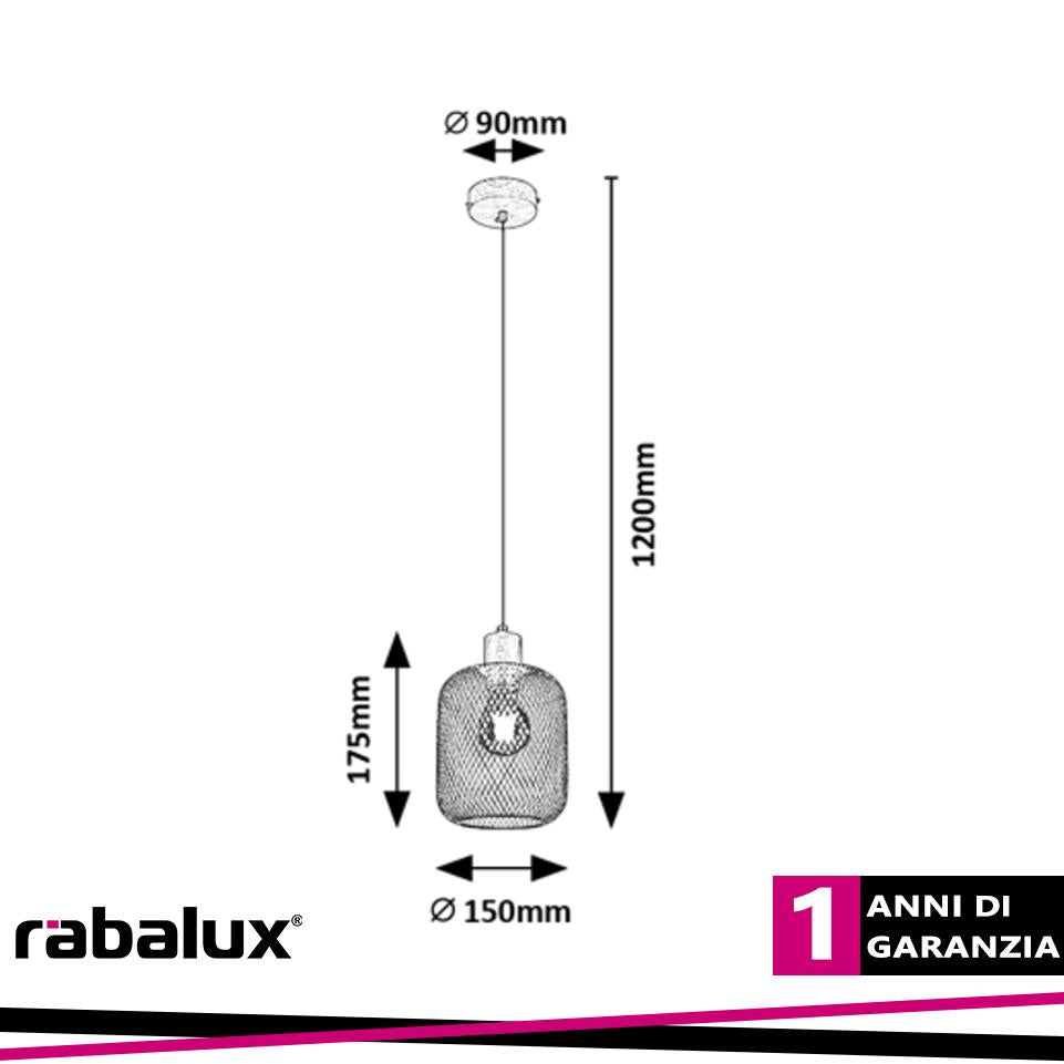 GRENDEL, INDOOR METAL PENDANT LAMP, E27 1X MAX 60W, BEECH WO