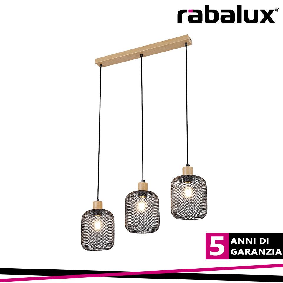GRENDEL, INDOOR METAL PENDANT LAMP, E27 3X MAX 60W, BEECH WO