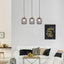 GRENDEL, INDOOR METAL PENDANT LAMP, E27 3X MAX 60W, BEECH WO