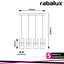 ZELKOVA, INDOOR PENDANT LAMP, E27 4X MAX 40W, D12XH120CM, BR