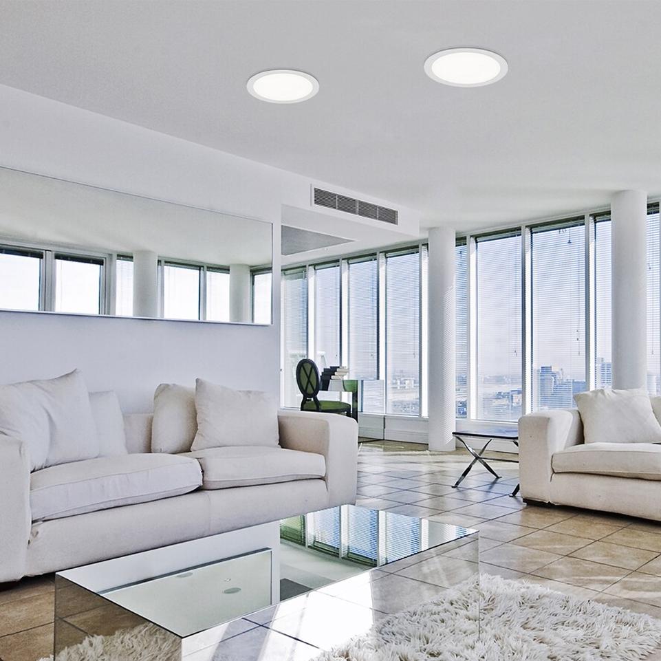 SHAUN, RECESSED PLASTIC LED PANEL CEILING LAMP, WHITE, BUILT