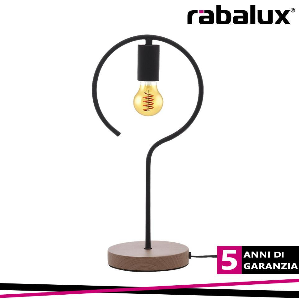 RUFIN, INDOOR IRON TABLE LAMP, E27 1X MAX 40W, BLACK AND BEE