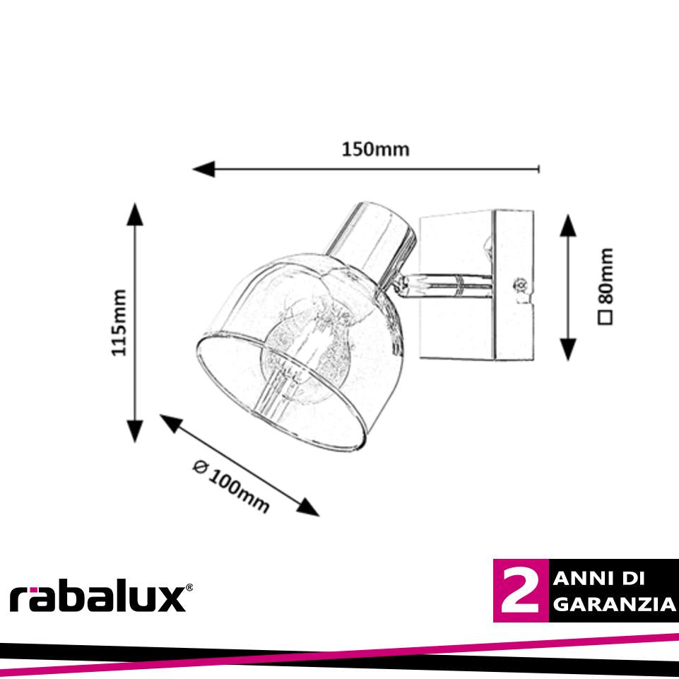 TARIEN, INDOOR WALL LAMP, E14 1X MAX 40W, CHROME,GRADIENT  T