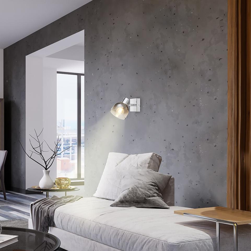 TARIEN, INDOOR WALL LAMP, E14 1X MAX 40W, CHROME,GRADIENT  T