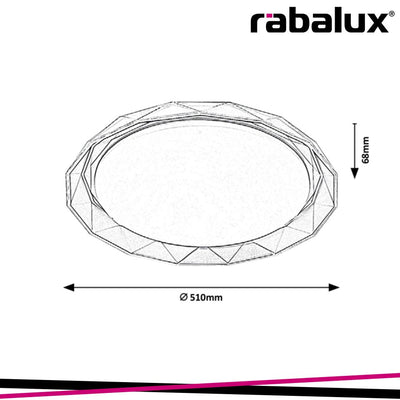 ARCADIA, CEILING LAMP, GREY,  BUILT-IN LED 48W 3360LM 3000K,
