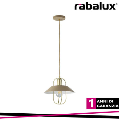 NESRIN, METAL PENDANT LAMP , E27 1XMAX 40W, GOLD, BEIGE, TEX