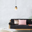 ZENAIDA, GLASS PENDANT LAMP, E27 1XMAX 60W, MATT BLACK, GOLD