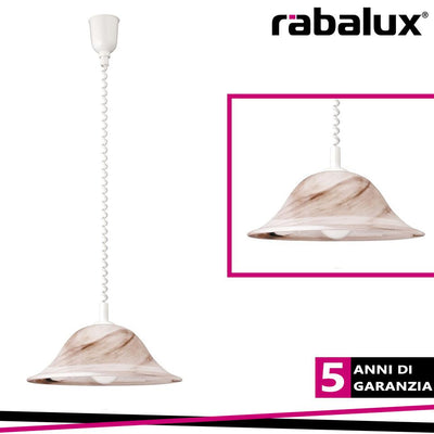 ALABASTRO, PENDANT LAMP, D42CM, WHITE ROLLY