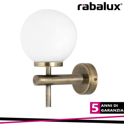 AVERY BATHROOM WALL LAMP, AN  TIQUE BRONZE WITH OPAL GLASS S