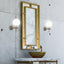 AVERY BATHROOM WALL LAMP, AN  TIQUE BRONZE WITH OPAL GLASS S
