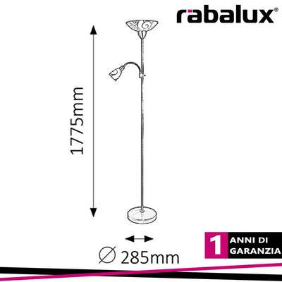 HARMONY LUX FLOOR LAMP, WITH READING ARM, H178CM