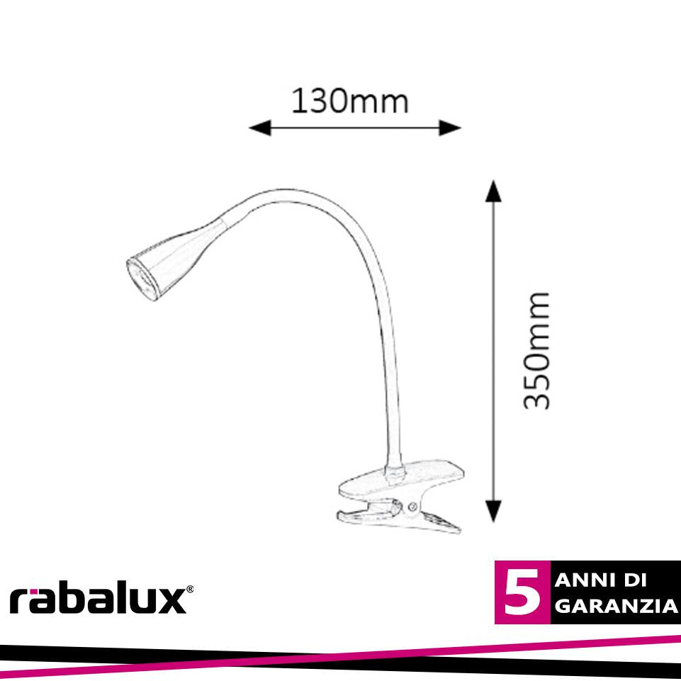 JEFF, CLIP-IN TABLE LAMP WITH IN-BUILT LED