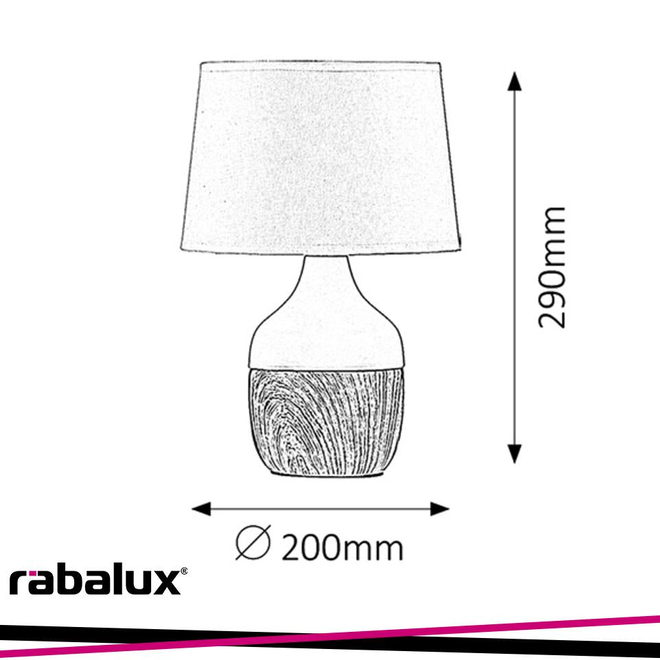 YVETTE, NATURAL STYLE DECORATIVE TABLE LAMP