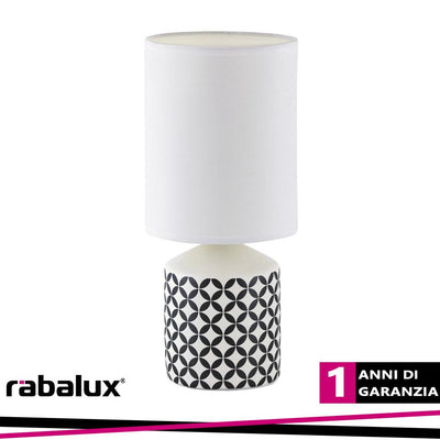SOPHIE, ROMANTIC STYLE CERAMIC TABLE LAMP WITH FABRIC SHADE