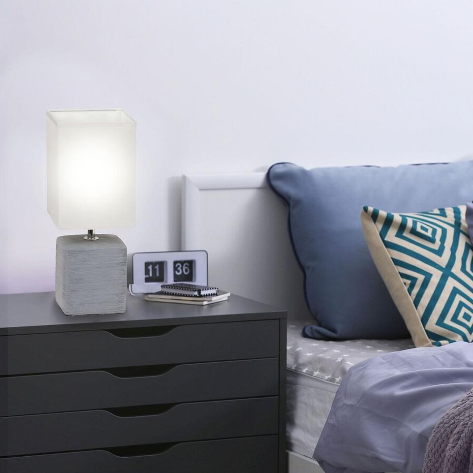 ORLANDO, DECORATIVE GREY TABLE LAMP