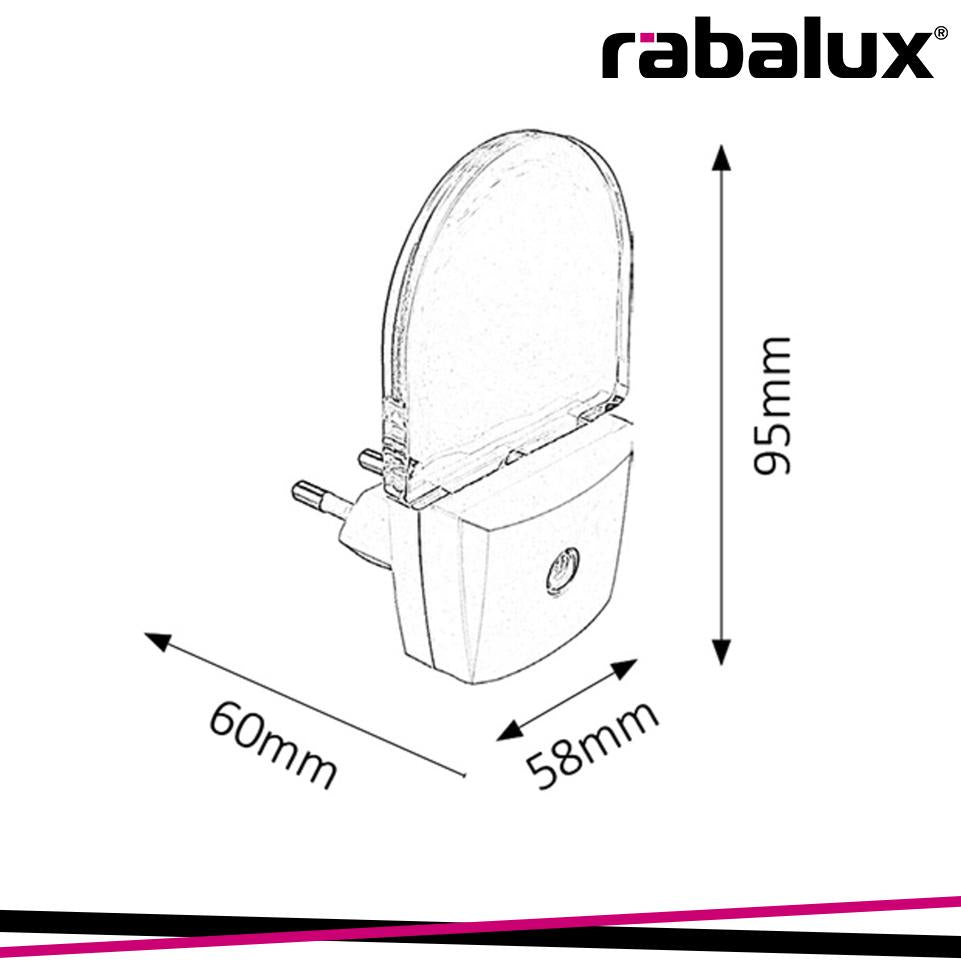 PARIS LUX, LED NIGHT LIGHT, BUILT-IN LIGHT SENSOR, WHITE LIG