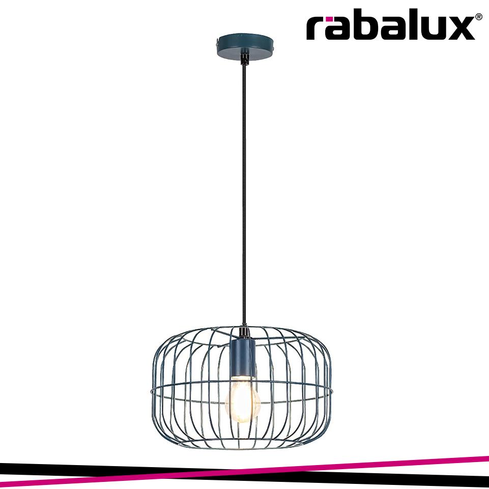 XENIA, METAL PENDANT LAMP, E27 1X MAX 60W, BLUE, D300 MM, TE