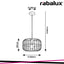 XENIA, METAL PENDANT LAMP, E27 1X MAX 60W, BLUE, D300 MM, TE