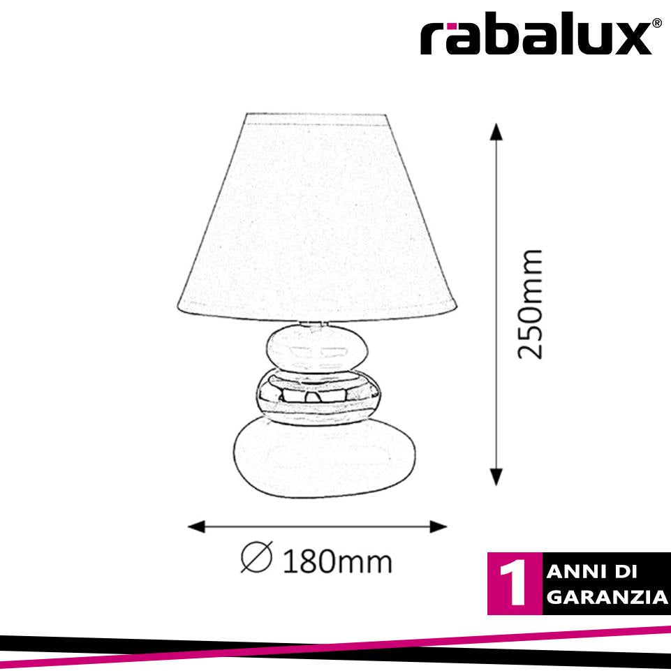 SALEM, CERAMIC TABLE LAMP, E14 1X40W