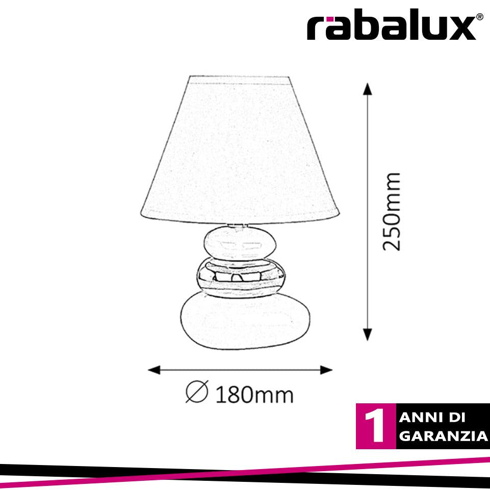 SALEM, CERAMIC TABLE LAMP, E14 1X40W