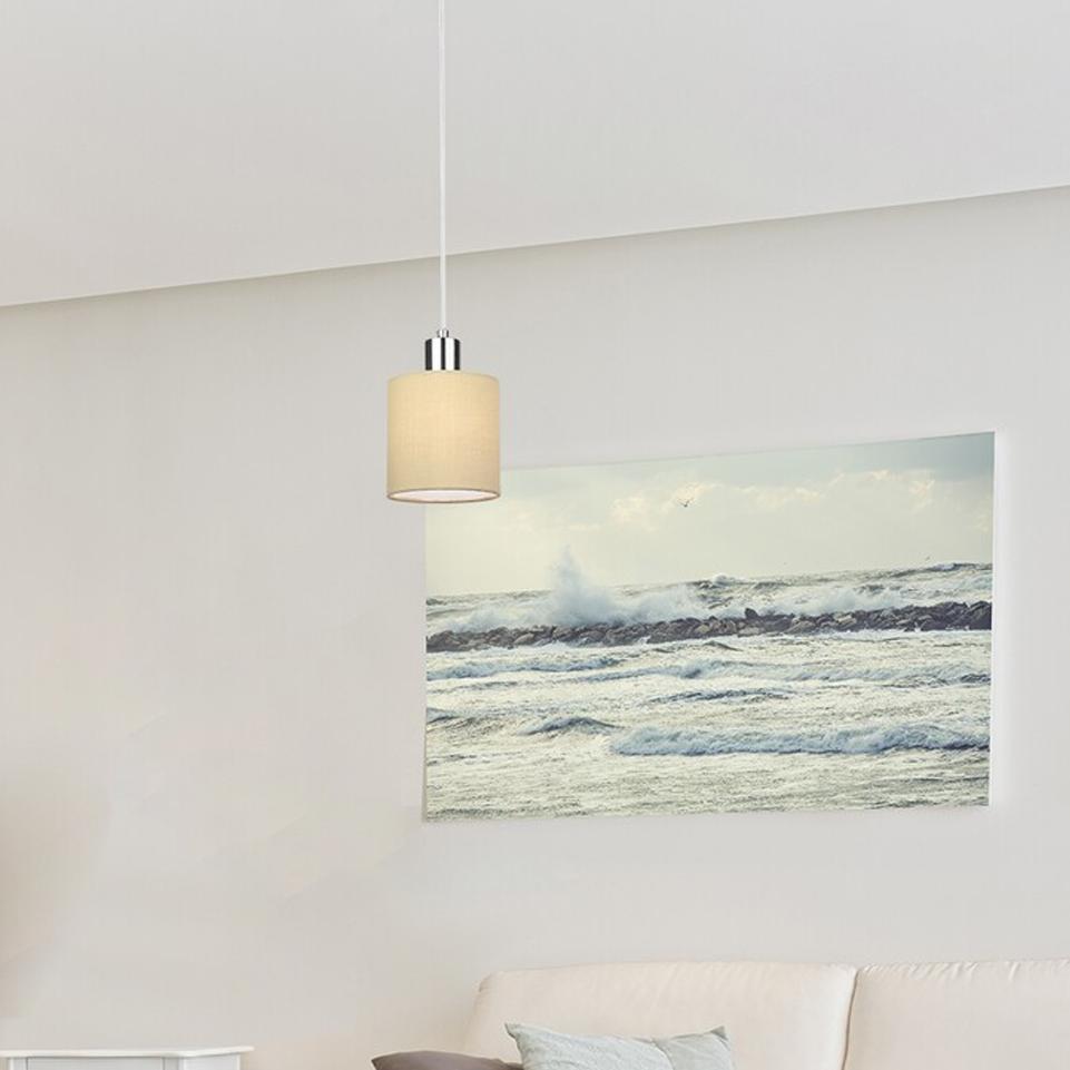 NATINA, PENDANT, BROWN/SATIN CHROME, E14 1X MAX 25W, EXCL.
