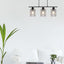 MIROSLAW, GLASS PENDANT  LAMP, E27 3X MAX 40W, MATT BLACK