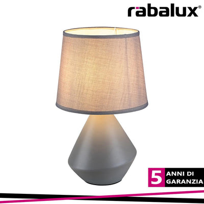 WENDY, TABLE LAMP, CERAMIC, TEXTILE, E14 1XMAX 40W, GREY, SW